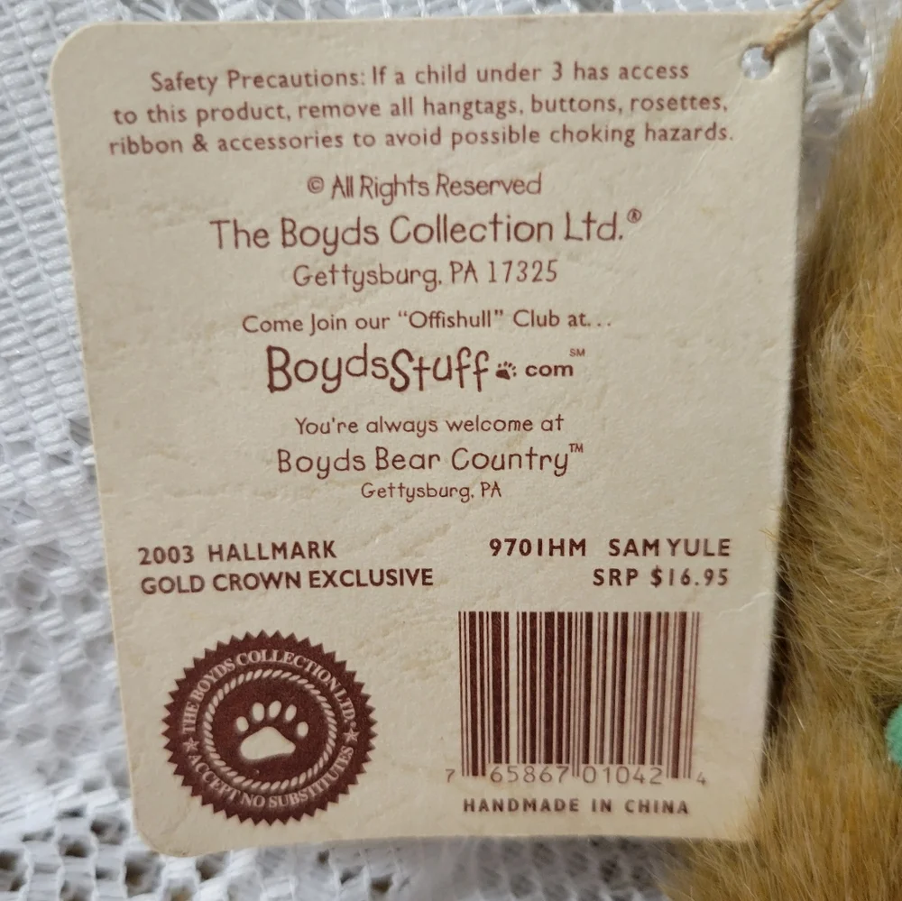 2003 Boyds Bears Holiday 